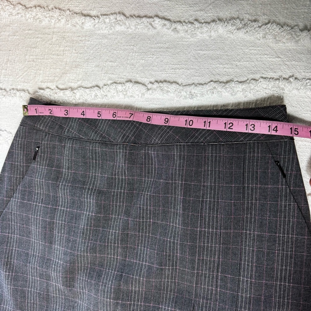 Tail Charcoal Pink Plaid Pleated Mini Skater Skort Golf Pickleball Tennis Sz 4 - Picture 4 of 10